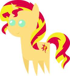 Size: 1278x1390 | Tagged: safe, artist:sketchmcreations, sunset shimmer, pony, unicorn, equestria girls, g4, female, inkscape, pointy ponies, simple background, solo, sunset shimmer day, transparent background, vector