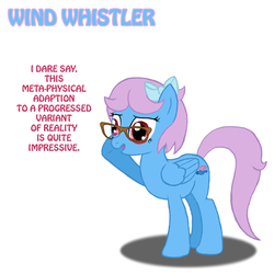 Size: 1000x1000 | Tagged: safe, artist:danielalaverne, wind whistler, g1, g4, g1 to g4, generation leap, glasses