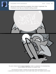 Size: 666x884 | Tagged: safe, artist:egophiliac, princess luna, moonstuck, g4, animated, cartographer's cap, comic, female, filly, gif, grayscale, hat, monochrome, snow globe, tumblr, woona, woonoggles, younger