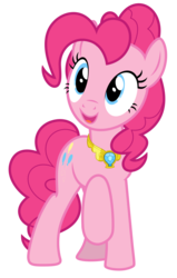 Size: 2539x4000 | Tagged: safe, artist:estories, pinkie pie, earth pony, pony, g4, cute, diapinkes, element of laughter, female, mare, open mouth, raised hoof, simple background, solo, transparent background, vector
