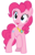 Size: 2539x4000 | Tagged: safe, artist:estories, pinkie pie, earth pony, pony, g4, cute, diapinkes, element of laughter, female, mare, open mouth, raised hoof, simple background, solo, transparent background, vector