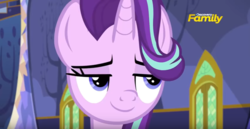 Size: 853x440 | Tagged: safe, screencap, starlight glimmer, pony, every little thing she does, g4, discovery family logo, faic, female, mare, smug, smuglight glimmer, solo
