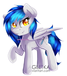 Size: 679x775 | Tagged: safe, artist:agletka, oc, oc only, oc:coldfire, pegasus, pony, fangs, solo, standing