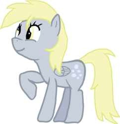 Size: 3472x3593 | Tagged: safe, artist:derphed, derpy hooves, pegasus, pony, g4, female, high res, mare, raised hoof, simple background, solo