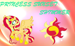Size: 1912x1184 | Tagged: safe, artist:elisawhite, artist:neonlightthepony291, sunset shimmer, alicorn, pony, g4, alicornified, base used, concave belly, cutie mark, race swap, shimmercorn, slender, thin, vector, wallpaper
