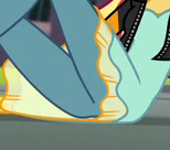Size: 154x136 | Tagged: safe, screencap, sunset shimmer, equestria girls, g4, my little pony equestria girls: friendship games, ass, butt, cropped, female, head out of frame, solo