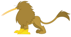 Size: 900x471 | Tagged: safe, artist:queencold, oc, oc only, griffon, kiwi, griffon oc, majestic as fuck, simple background, solo, transparent background, wat