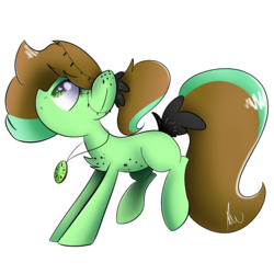 Size: 2048x2048 | Tagged: safe, artist:vanillashineart, oc, oc only, oc:kiwi surprise, earth pony, pony, high res, jewelry, necklace, solo