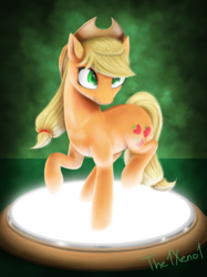 Size: 635x850 | Tagged: safe, artist:the1xeno1, applejack, earth pony, pony, g4, female, solo