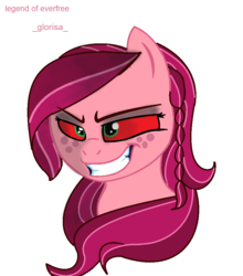 Size: 821x933 | Tagged: safe, artist:yeganeh18, gloriosa daisy, equestria girls, g4, my little pony equestria girls: legend of everfree, corrupted, equestria girls ponified, evil, evil smile, grin, implied gaia everfree, ponified, smiling