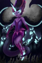 Size: 675x1013 | Tagged: safe, artist:g-glory, sci-twi, twilight sparkle, demon, ghost, equestria girls, g4, female, midnight sparkle, solo