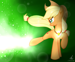 Size: 3400x2800 | Tagged: safe, artist:truffle shine, applejack, g4, cowboy hat, female, glowing, hat, high res, light, solo, stetson