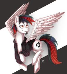 Size: 1109x1223 | Tagged: safe, artist:meewin, oc, oc only, pegasus, pony, clothes, jacket, solo