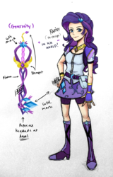 Size: 764x1196 | Tagged: safe, artist:aizy-boy, rarity, equestria girls, g4, crossover, disney, female, kingdom hearts, solo