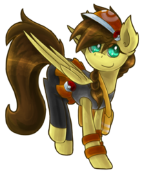 Size: 720x860 | Tagged: safe, artist:theomegaridley, oc, oc only, oc:nemsee, pegasus, pony, clothes, female, mare, pokémon, solo