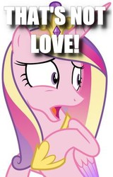 Size: 236x368 | Tagged: safe, princess cadance, g4, disgusted, ew gay, image macro, juxtaposition bait, meme, simple background, that's not friendship, white background