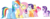 Size: 11432x4404 | Tagged: safe, artist:twls7551, applejack, fluttershy, pinkie pie, rainbow dash, rarity, starlight glimmer, earth pony, pegasus, pony, unicorn, every little thing she does, g4, my little pony: friendship is magic, season 6, absurd resolution, cowboy hat, female, fiducia compellia, freckles, hat, horn, mare, mind control, raised hoof, show accurate, simple background, stetson, that was fast, transparent background, vector