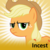 Size: 250x250 | Tagged: safe, applejack, earth pony, pony, derpibooru, applejack is not amused, cowboy hat, female, hat, incest, looking at you, mare, meta, official spoiler image, shipping, solo, spoilered image joke, unamused