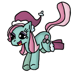 Size: 746x746 | Tagged: safe, artist:quacksquared, minty, a very minty christmas, g3, female, mare, simple background, solo, transparent background