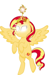 Size: 11408x17406 | Tagged: safe, artist:sugar-loop, sunset shimmer, alicorn, pony, equestria girls, g4, absurd resolution, alicornified, female, glowing eyes, race swap, shimmercorn, simple background, solo, transparent background, vector