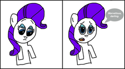 Size: 2301x1277 | Tagged: safe, artist:employeeamillion, rarity, g4, 1000 years in photoshop, photoshop touch, reaction image, story included