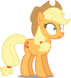 Size: 3606x3929 | Tagged: safe, artist:twls7551, applejack, every little thing she does, g4, cowboy hat, female, fiducia compellia, freckles, hat, high res, mind control, simple background, solo, stetson, transparent background, vector