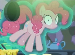 Size: 1103x808 | Tagged: safe, screencap, pinkie pie, earth pony, pony, every little thing she does, g4, female, fiducia compellia, hypnosis, hypnotized, mare, solo