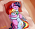 Size: 2400x2000 | Tagged: safe, artist:elzzombie, rainbow dash, twilight sparkle, alicorn, pegasus, pony, g4, bed, blushing, cuddling, cute, dashabetes, duo, duo female, eyebrows, eyebrows visible through hair, female, high res, lesbian, lying down, lying on bed, mare, on bed, pillow, ship:twidash, shipping, snuggling, tail, twiabetes, twilight sparkle (alicorn)
