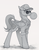 Size: 1280x1629 | Tagged: safe, artist:yakovlev-vad, oc, oc only, pegasus, pony, badge, bubblegum, clothes, coat, ear piercing, food, gum, monochrome, piercing, sketch, solo, sunglasses, tail wrap