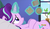 Size: 818x474 | Tagged: safe, screencap, starlight glimmer, pony, unicorn, every little thing she does, g4, bed, blocks, cube, discovery family logo, female, glowing horn, horn, levitation, magic, magic aura, mare, octahedron, on bed, potted plant, solo, sphere, starlight's room, telekinesis, worried