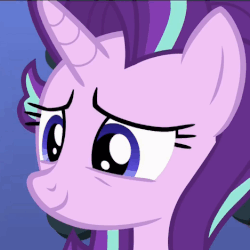 Size: 469x469 | Tagged: safe, screencap, starlight glimmer, pony, every little thing she does, g4, season 6, animated, eyeroll, female, gif, reaction image, solo, starlight's room