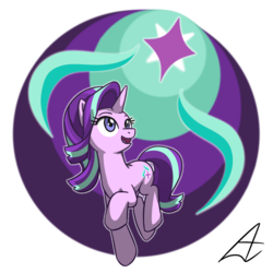 Size: 1000x1000 | Tagged: safe, artist:acesrockz, starlight glimmer, g4, female, open mouth, raised hoof, solo