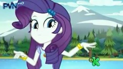 Size: 426x240 | Tagged: safe, screencap, rarity, equestria girls, g4, my little pony equestria girls: legend of everfree, discovery kids, female, solo