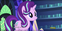 Size: 1920x975 | Tagged: safe, screencap, starlight glimmer, pony, every little thing she does, g4, female, meme, solo, youtube caption