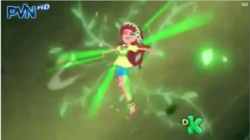 Size: 1118x628 | Tagged: safe, screencap, gloriosa daisy, equestria girls, g4, my little pony equestria girls: legend of everfree, discovery kids, levitation, magic, solo, telekinesis, transformation