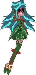 Size: 3639x7481 | Tagged: safe, artist:orin331, gaea everfree, gloriosa daisy, equestria girls, g4, my little pony equestria girls: legend of everfree, absurd resolution, clothes, dress, female, floating, gaea has an idea, geode of empathy, geode of fauna, geode of shielding, geode of sugar bombs, geode of super speed, geode of super strength, geode of telekinesis, magical geodes, open mouth, simple background, solo, transparent background, vector