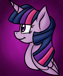 Size: 1024x1230 | Tagged: safe, artist:vetrix64, twilight sparkle, alicorn, pony, g4, bust, female, portrait, smiling, solo, twilight sparkle (alicorn)