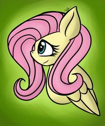 Size: 1024x1230 | Tagged: safe, artist:vetrix64, fluttershy, g4, bust, female, portrait, simple background, solo