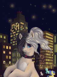 Size: 1536x2048 | Tagged: safe, artist:domidelance, lyra heartstrings, oc, g4, city