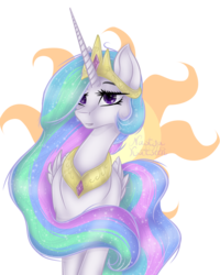 Size: 800x1000 | Tagged: safe, artist:nastyakatseen, princess celestia, alicorn, pony, g4, female, mare, signature, solo