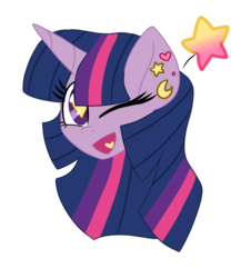 Size: 1024x1230 | Tagged: safe, artist:vetrix64, twilight sparkle, g4, cute, female, one eye closed, smiling, solo, wink