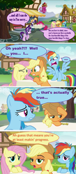 Size: 640x1468 | Tagged: safe, edit, edited screencap, screencap, applejack, fluttershy, pinkie pie, rainbow dash, rarity, starlight glimmer, every little thing she does, g4, apology, discovery family logo, screencap comic