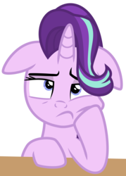 Size: 3500x4893 | Tagged: safe, artist:masem, starlight glimmer, every little thing she does, g4, .ai available, bored, female, floppy ears, simple background, solo, transparent background, vector