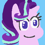 Size: 150x150 | Tagged: safe, artist:threetwotwo32232, rarity, starlight glimmer, every little thing she does, g4, abuse, animated, crying, eye shimmer, female, fiducia compellia, gif, glimmerbuse, grin, mind control, sad, sadlight glimmer, scroll, smiling, stomping, this will end in tears and/or death, waifu, your waifu is shit, your waifu is trash