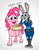 Size: 600x776 | Tagged: safe, artist:johnraptor, pinkie pie, earth pony, pony, rabbit, g4, animal, cake, carrot, cute, disney, food, judy hopps, zootopia