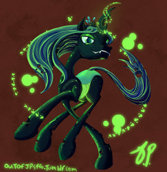 Size: 1280x1315 | Tagged: safe, artist:outofjpsfro, queen chrysalis, changeling, changeling queen, g4, female, solo