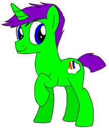 Size: 630x739 | Tagged: safe, artist:toyminator900, oc, oc only, oc:clever clop, pony, unicorn, 2017 community collab, derpibooru community collaboration, raised hoof, simple background, solo, transparent background