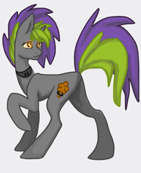 Size: 787x960 | Tagged: artist needed, safe, oc, oc only, oc:frenzy nuke, pony, collar, digital art, looking back