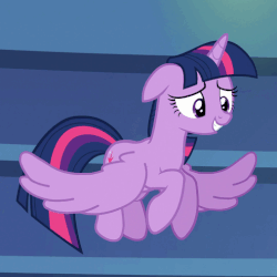 Size: 507x508 | Tagged: safe, screencap, twilight sparkle, alicorn, pony, every little thing she does, g4, animated, cute, female, floating, flying, gif, smooth as butter, solo, twiabetes, twilight sparkle (alicorn)