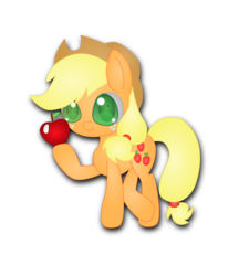 Size: 3496x4046 | Tagged: safe, artist:spophia, applejack, earth pony, pony, g4, apple, female, food, solo